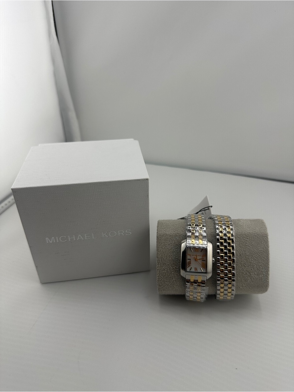 Luxury Michael Kors Two-Tone Gold and Silver Wrap Watch